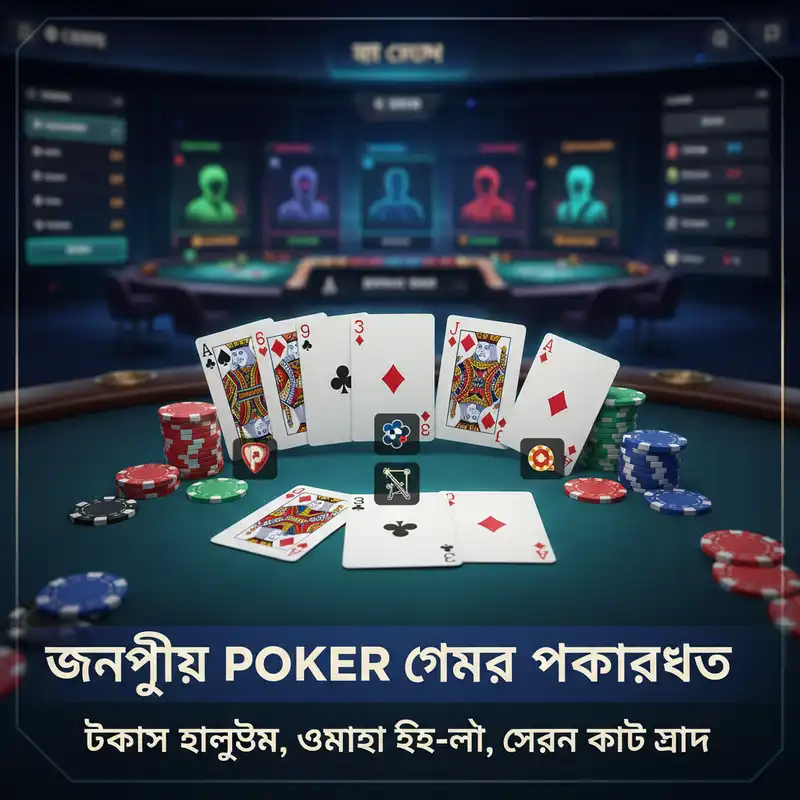 বিভিন্ন ধরনের po ko গেমের দৃশ্য